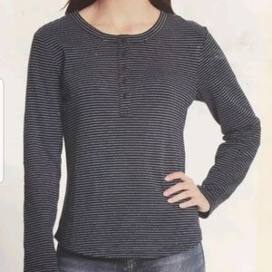 Vintage America Women's Blouse, Black/Quiet Harbor